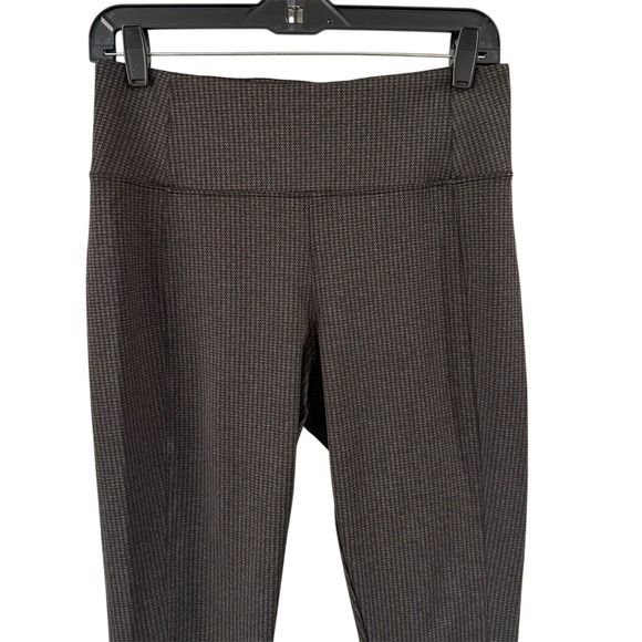 Athleta Delancey Houndstooth Tight Womens Medium Black Coffee Brown 631729 - Picture 3 of 6